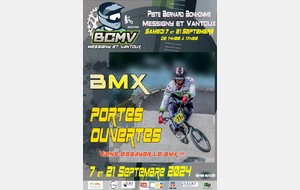 Essai BMX - Inscription aux portes-ouvertes - Créneau de 15h30 à 16h00