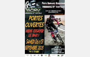 Essai BMX - Inscription aux portes-ouvertes - Créneau de 16h30 à 17h00